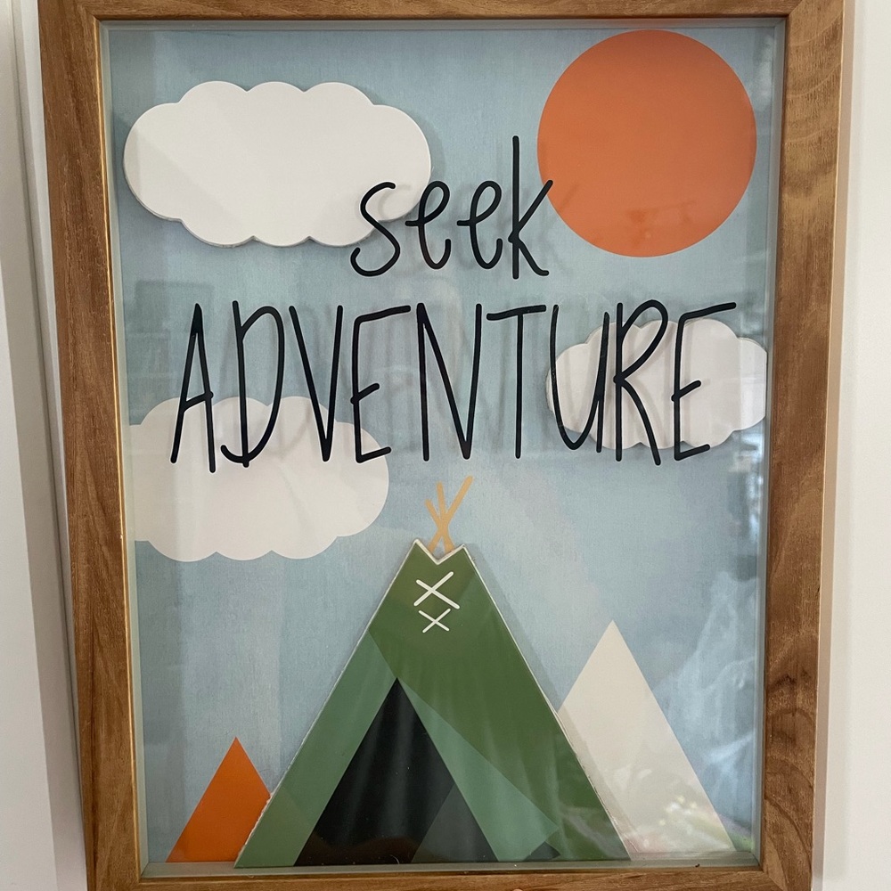 Target Pillowfort Nursery Decor Seek Adventure Framed Wall Art